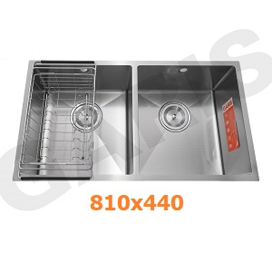 Chậu rửa bát 2 hố inox SUS304 GARIS GSU2180